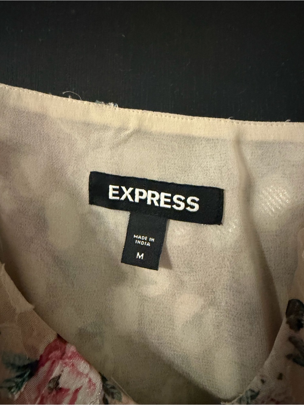 Express Floral tank Peplum Cami in Blush - Picture 2 of 4